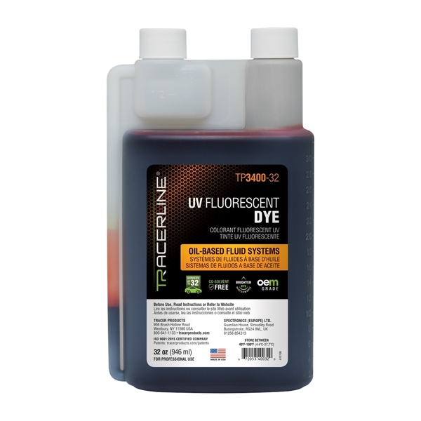 Spectronics/Tracer 32 Oz (946 Ml) Bottle Of Fluid Dye For Oil-Base TP3400-32
